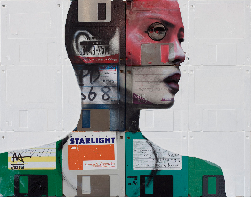 Illustration for article titled Timeless Portraits Created On Obsolete Floppy Disks And Film